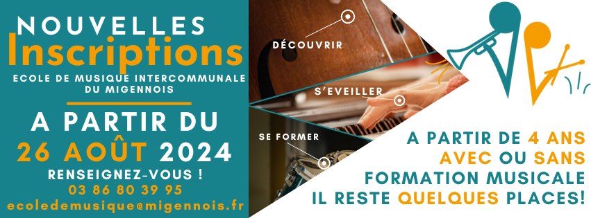 Une année musicale diversifiée et fructueuse pour l'école de musique intercommunale du Migennois !